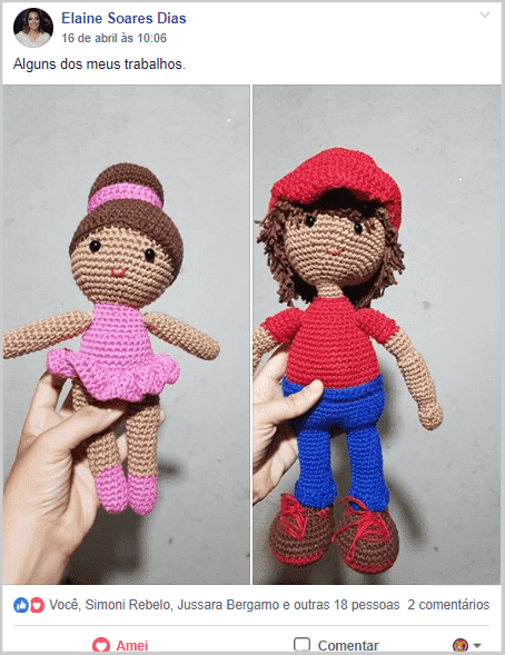 Amigurumi de menina e de menino